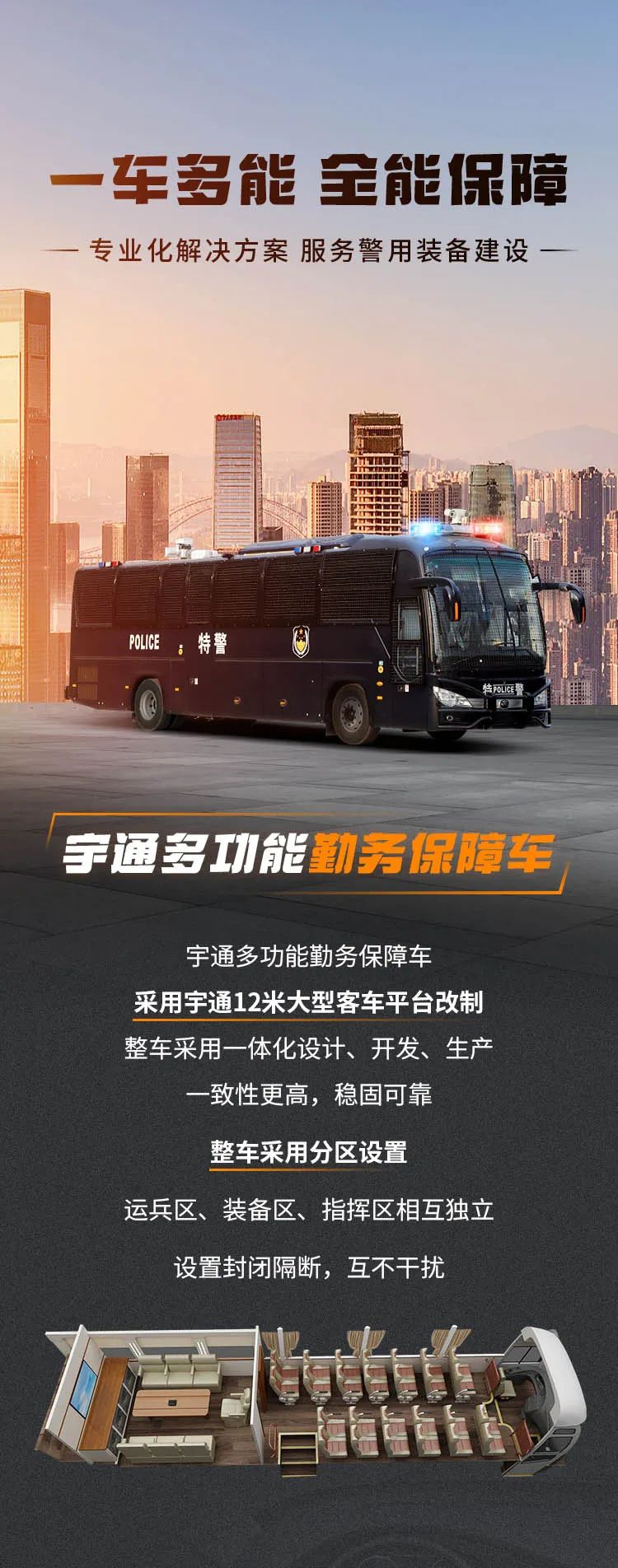 永利皇宫官网多功能勤务保障车一车多能，专业服务警用装备建设！